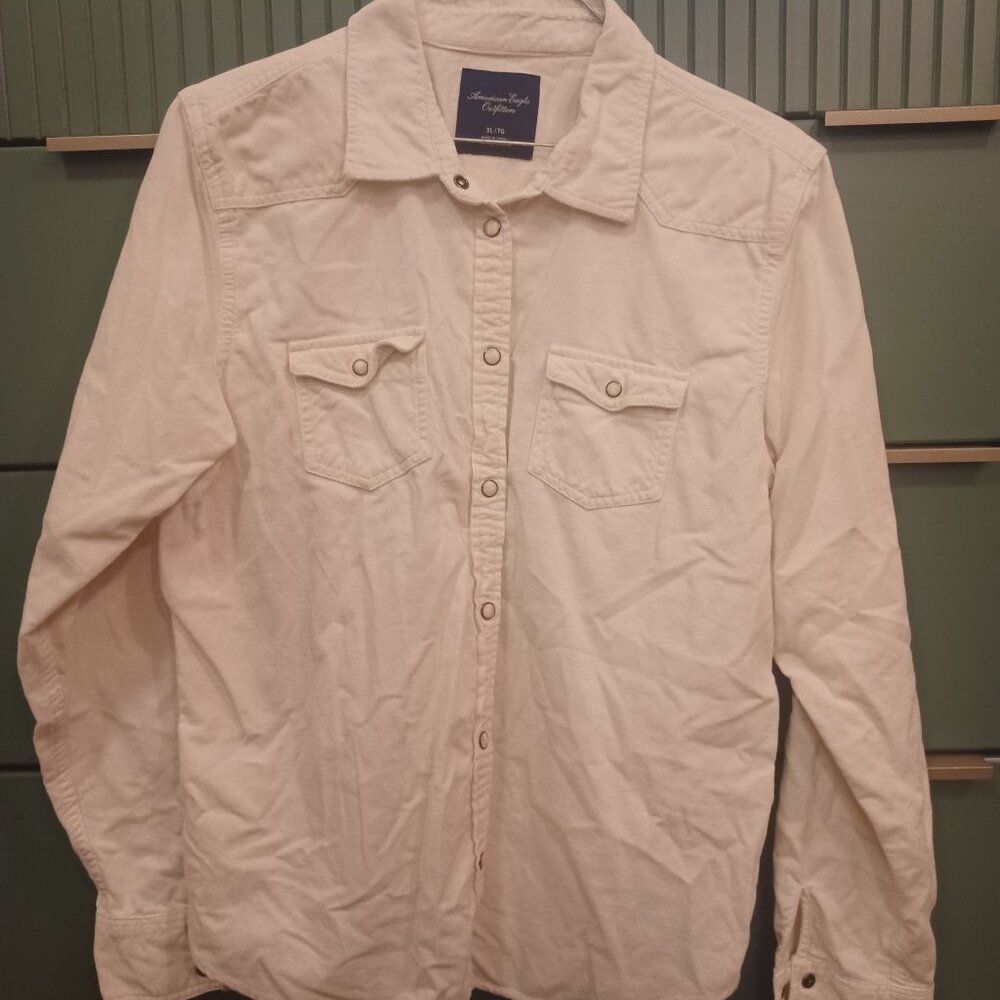 American eagle western corduroy button down shirt